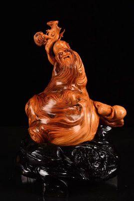 崖柏木雕招財貔貅 千年瑞木蘊(yùn)乾坤，財運(yùn)亨通納祥福